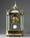 A BRONZE AND ENAMEL CLOCK, LATE 19TH CENTURY