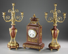A GILT BRONZE AND RED MARBLE TRIM, NAPOLEON III PERIOD, LATE 19TH CENTURY