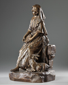 A REGULATED STATUE OF A SHEPERDESS, SIGNED BY MEDNAT, EARLY 20TH CENTURY, 1900