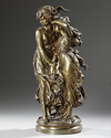 A BROWN PATINA BRONZE SCULPTURE, SIGNED MORREAU, NAPOLEON III PERIOD, LATE 19TH CENTURY