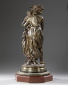 A BROWN PATINA BRONZE SCULPTURE, SIGNED MORREAU, NAPOLEON III PERIOD, LATE 19TH CENTURY