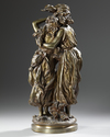 A BROWN PATINA BRONZE SCULPTURE, SIGNED MORREAU, NAPOLEON III PERIOD, LATE 19TH CENTURY