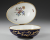 AN EGG SHAPED LIMOGES PORCELAIN JEWELRY BOX, SIGNED, LATE 19TH CENTURY