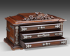 A COLLECTOR'S BOX IN MAHOGANY AND MAHOGANY VENEER, FRANCE, LATE 19TH CENTURY