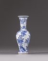 A small blue and white Kangxi vase