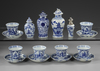 A COLLECTION OF CHINESE BLUE AND WHITE PORCELAIN WARES, KANGXI (1662-1722) AND LATER