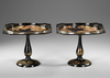 A JAPANESE PAIR OF LACQUERED TRAYS WITH DRAGON DESIGN, MEIJI PERIOD (1868-1912)