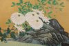 A JAPANESE BYOBU FLOWER GARDEN ON GOLD LEAF, MEIJI PERIOD (1868-1912)