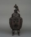 A LARGE JAPANESE PATINATED BRONZE KÔRO 香炉 (INCENSE BURNER), 19TH CENTURY