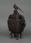 A LARGE JAPANESE PATINATED BRONZE KÔRO 香炉 (INCENSE BURNER), 19TH CENTURY