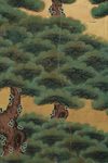 A TALL JAPANESE  SIX-PANEL BYÔBU WITH PINE TREE FOREST, FIRST HALF 19TH CENTURY