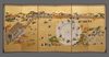 A JAPANESE PAIR OF TALL SIX-PANEL BYÔBU, 18TH CENTURY