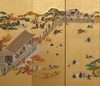 A JAPANESE PAIR OF TALL SIX-PANEL BYÔBU, 18TH CENTURY