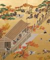 A JAPANESE PAIR OF TALL SIX-PANEL BYÔBU, 18TH CENTURY