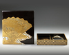 A JAPANESE SUZURIBAKO WRITING BOX, DECORATED WITH FOLDING FANS, MEIJI PERIOD (1868-1912)