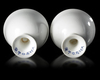 TWO CHINESE WHITE-GLAZED DRAGON AND PHOENIX STEM CUPS,  20TH CENTURY