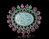 A TURQUOISE GEM-SET SILVER MOUNTED PENDANTS, INDIA 19TH CENTURY