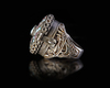 AN AGATE SILVER RING, INDIA 19TH CENTURY