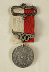 AN OTTOMAN FIRMAN OF SULTAN ABDULHAMID II AND AN OTTOMAN SIlVER RAILWAY MEDAL