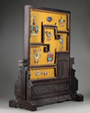 A LARGE CHINESE PRECIOUS OBJECTS-INLAID SCREEN, 20TH CENTURY