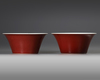 A PAIR OF CHINESE COPPER-RED-GLAZED BOWLS, QING DYNASTY (1644-1911)