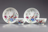 A CHINESE COLLECTION OF SIX CUPS AND SIX SAUCERS, 18TH CENTURY