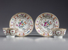 A CHINESE COLLECTION OF SIX CUPS AND SIX SAUCERS, 18TH CENTURY