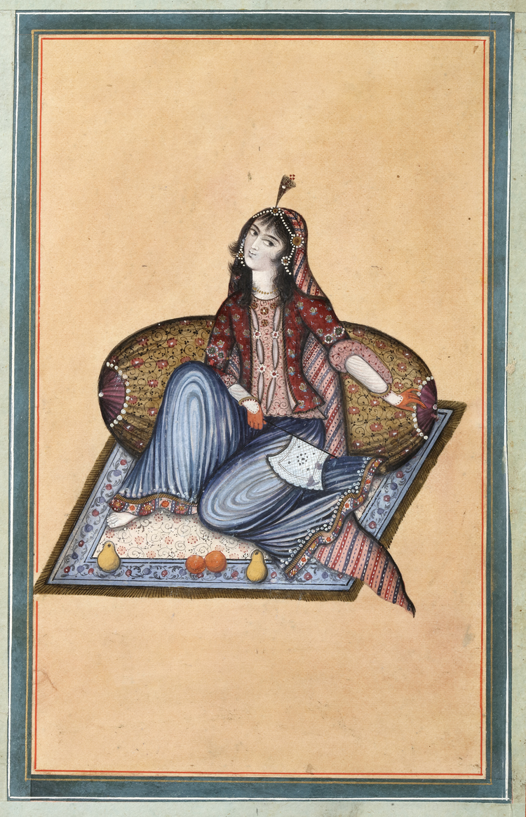 A QAJAR PORTRAIT, PERSIA, LATE 19TH CENTURY