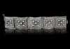 A SILVER BRACELET SET WITH TURQUOISE, PERSIA, 19TH-20TH CENTURY