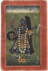 KALI THE DESTROYER MANDI, NORTH INDIA,  18TH CENTURY