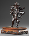 A JAPANESE BRONZE OKIMONO OF TWO SUMO WRESTLERS, MEIJI PERIOD (1868-1912)
