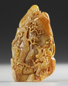 A CHINESE SOAPSTONE 'SCHOLARS' BOULDER, 19TH CENTURY