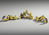 THREE CHINESE BISCUIT BRUSH RESTS, 18TH CENTURY