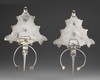 A PAIR OF LARGE SILVER AND MINERAL STONE INLAY FIBULA'S, MOROCCO AND ALGIERS, LATE 19TH-EARLY 20TH CENTURY