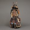 A BLACK LACQUER SUIT-OF-ARMOUR (YOROI)