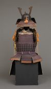 A BLACK LACQUER SUIT-OF-ARMOUR (YOROI)