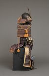 A BLACK LACQUER SUIT-OF-ARMOUR (YOROI)