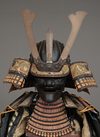 A BLACK LACQUER SUIT-OF-ARMOUR (YOROI)