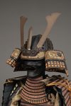 A BLACK LACQUER SUIT-OF-ARMOUR (YOROI)