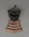 A BLACK LACQUER SUIT-OF-ARMOUR (YOROI)