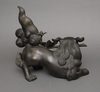 A JAPANESE BRONZE TEMPLE LION 獅子 (SHISHI), MEIJI PERIOD (1868-1912)