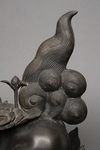 A JAPANESE BRONZE TEMPLE LION 獅子 (SHISHI), MEIJI PERIOD (1868-1912)
