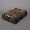 A JAPANESE LACQUERED LEATHER TEBAKO 手箱 (BOX FOR PERSONAL ACCESSORIES), TAISHO PERIOD (1912-1926)