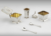 AN ENGLISH SILVER SALT AND PEPPER SET
