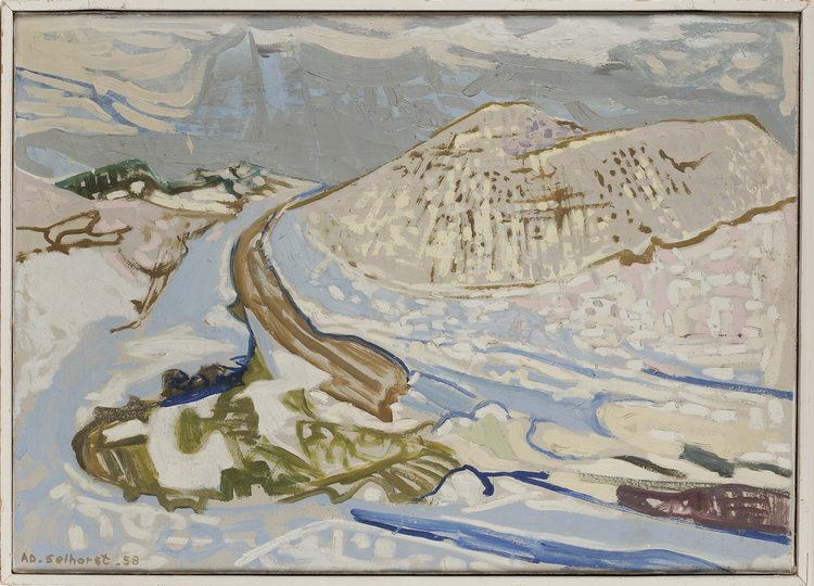 ADRIANUS WILHELMUS SELHORST (1916-1987), SNOWY LANDSCAPE, OIL ON CANVAS