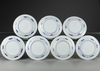 A SET OF SEVEN CHINESE BLUE AND WHITE 'SCHEVENINGEN' PLATES, KANGXI (1662-1722)