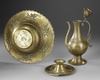 AN OTTOMAN BRASS EWER AND BASIN, 18TH CENTURY