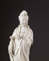 A blanc de chine Dehua Guanyin figure