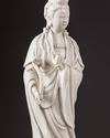 A blanc de chine Dehua Guanyin figure