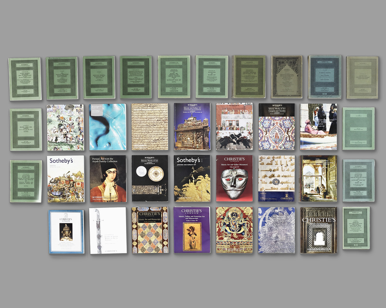 A COLLECTION OF THIRTY SIX CATALOGUES FROM SOTHEBY'S, CHRISTIE'S AND BONHAMS